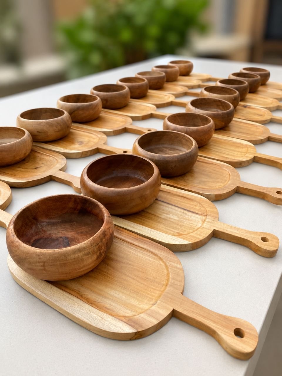 WOODEN SERVING BOARD SET