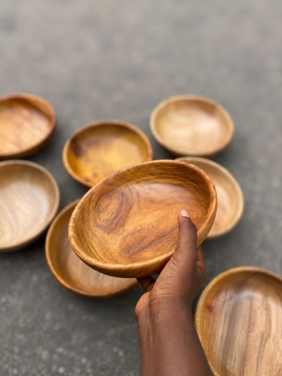 WOODEN SNACK BOWL